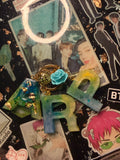 Custom Resin Initial Keychain Set
